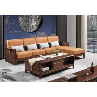 華軒新中式烏金木轉角沙發315#、長茶幾233#