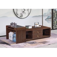 華軒新中式烏金木長茶幾239#、茶幾邊柜239#