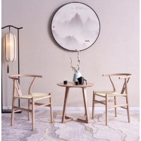 雅菲林新中式輕奢白蠟木圓幾20602#、麻繩椅20602#