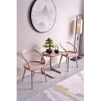 雅菲林新中式白蠟木床邊幾20601#、飄帶椅20601#