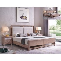 雅菲林新中式輕奢白蠟?zāi)敬?202#（軟靠）、床頭柜2201#