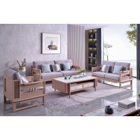 雅菲林新中式輕奢白蠟?zāi)旧嘲l(fā)2201#、茶幾2201#（巖板）