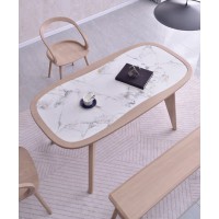 雅菲林極簡輕奢白蠟木餐桌20605#