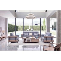 雅菲林極簡輕奢白蠟木沙發20605＃、茶幾20606#