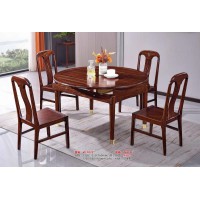 長(zhǎng)城新中式烏金木餐桌W-1022#、餐椅W0011#