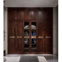 昌龍禾運(yùn)新中式烏金木定制衣柜