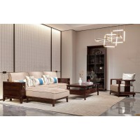 昌龍禾運新中式烏金木1-1915#轉角沙發