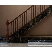 昌龍禾運新中式烏金木定制樓梯