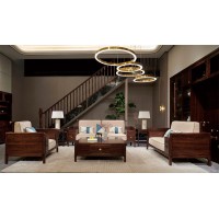 昌龍禾運新中式烏金木1-203#沙發