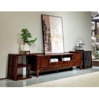 昌龍禾運新中式烏金木1-232#伸縮電視柜