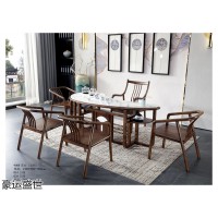 豪運盛世茶臺，南康白椿木茶臺，實木+巖板茶臺，腰形、異形茶臺，江西艾郎家具廠家