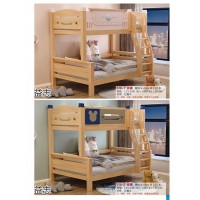 益志青少年兒童家具，南康實(shí)木子母床，紅檀木、櫻桃木壓紋、橡木壓紋子母床廠家