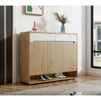 朗朝現(xiàn)代極簡白蠟?zāi)綥2852#三門鞋柜