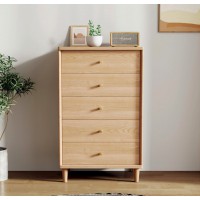 朗朝現(xiàn)代極簡(jiǎn)白蠟?zāi)綥2632#五斗柜