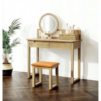 朗朝現代極簡白蠟木L2692#梳妝臺、L2691#妝凳