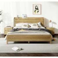 朗朝現代極簡白蠟木L2602#功能床