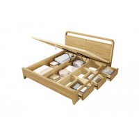 朗朝現代極簡白蠟木L2608#硬靠床