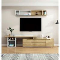 朗朝現(xiàn)代極簡白蠟?zāi)綥2822#拉伸電視柜、L2860#吊柜