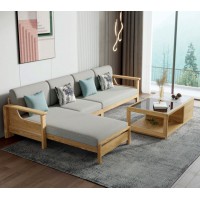 朗朝現(xiàn)代極簡白蠟?zāi)綥2807#座架轉(zhuǎn)角沙發(fā)