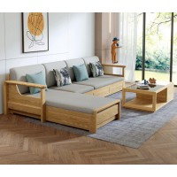 朗朝現(xiàn)代極簡白蠟?zāi)綥2807#高箱轉(zhuǎn)角沙發(fā)