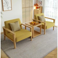 朗朝現(xiàn)代極簡白蠟?zāi)綥2832#休閑椅、L281#方幾