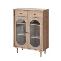 歌樂美北歐復古白蠟木S3010-2#雙抽書柜