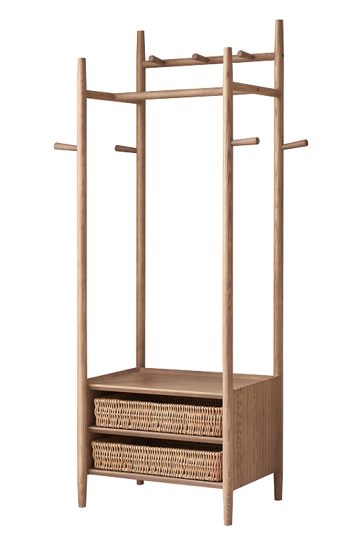 歌樂(lè)美北歐復(fù)古白蠟?zāi)維1028#衣帽架