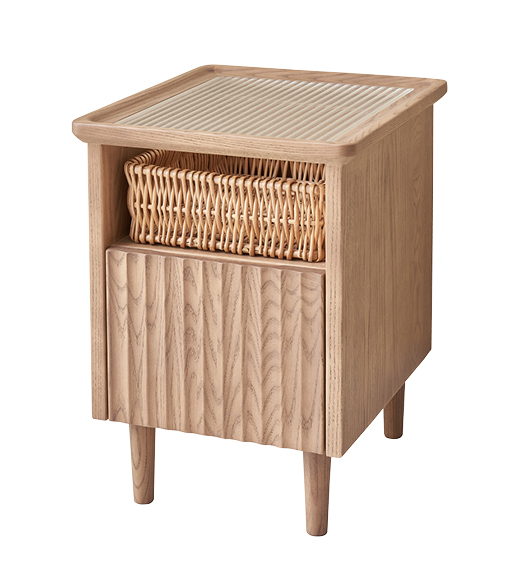 歌樂美北歐復古白蠟木S1038#床頭柜