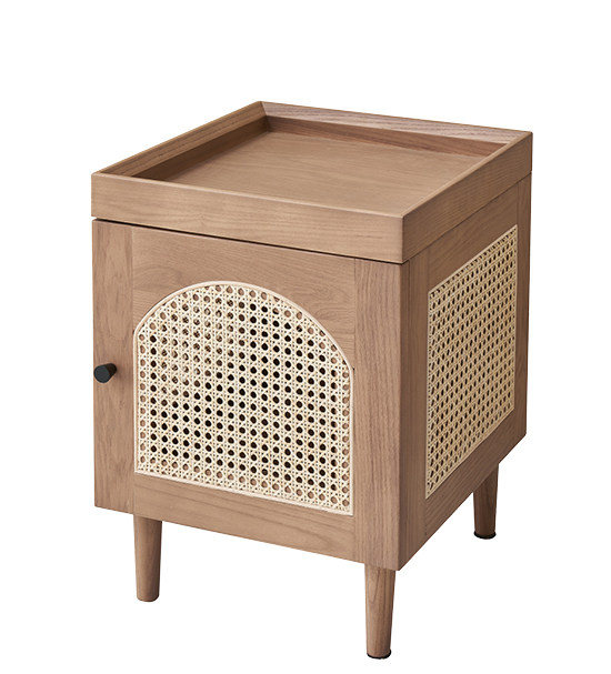 歌樂美北歐復古白蠟木S1036#床頭柜