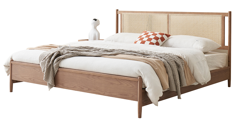 歌樂美北歐復(fù)古白蠟?zāi)綠013#床（框架 高箱）