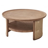 歌樂美北歐復(fù)古白蠟?zāi)維2020#藤藝圓幾