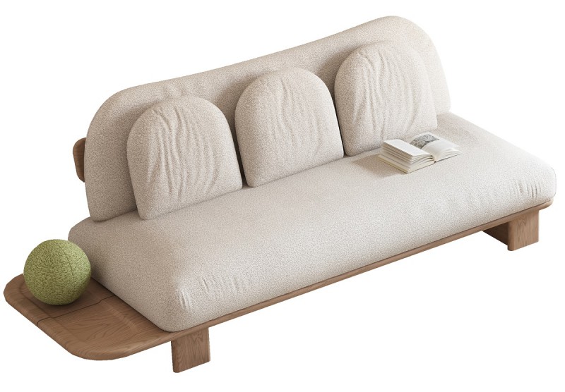 歌樂美北歐復古白蠟木S2085#三人位沙發(fā)