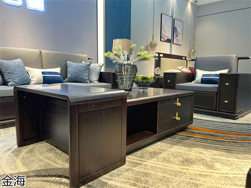 金海家具&middot;云端 輕奢新中式黑胡桃家具產品實拍
