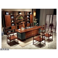 御秀聚美新中式茶臺，南康剛果花梨、印尼金花梨茶臺，江西古典實木茶臺、博古架廠家