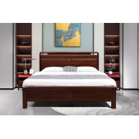 百福源康新中式烏金檀木床9203#