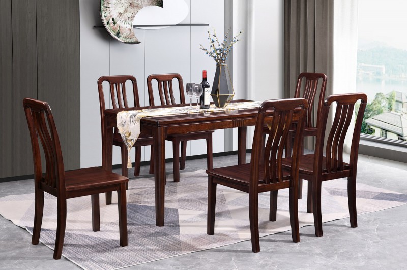 百福源康新中式烏金檀木餐桌9103#