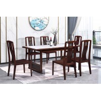 百福源康新中式烏金檀木餐桌9101#