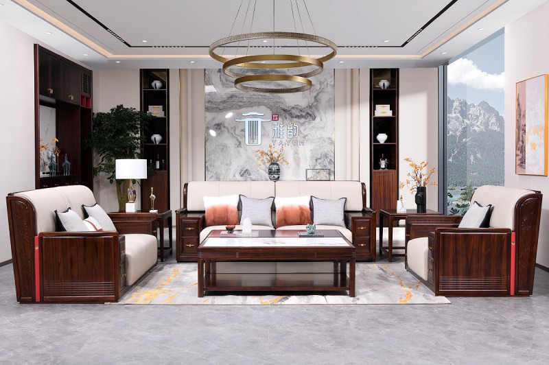 百福源康新中式烏金檀木沙發(fā)9302#