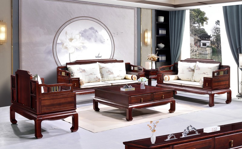 百福源康新中式烏金檀木沙發(fā)9321#