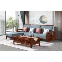 虔南世家天子系列南美黑檀新中式家具：Z130-3L#轉角沙發