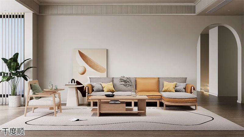 千度順奶油風白蠟木家具