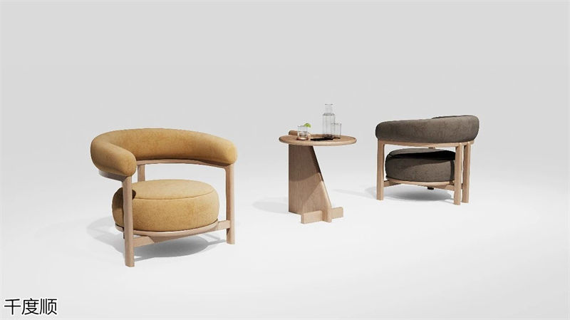 千度順奶油風白蠟木家具