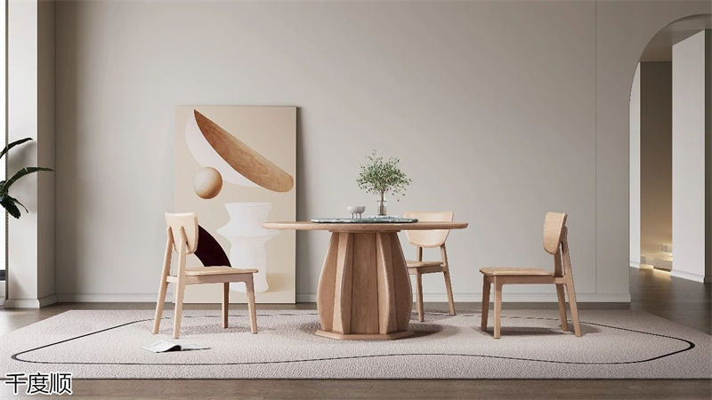 千度順奶油風白蠟木家具