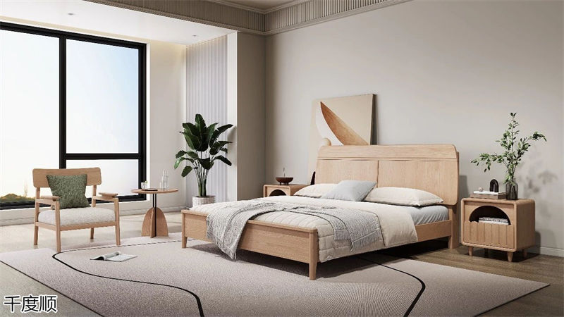 千度順奶油風白蠟木家具