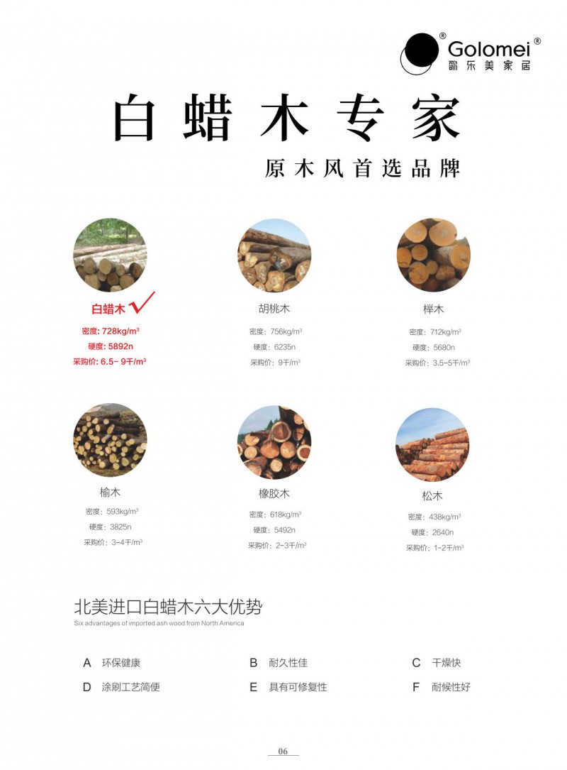 歌樂美白蠟木家具