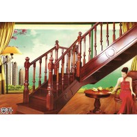 南康實(shí)木樓梯扶手，贛州實(shí)木樓梯立柱，江西實(shí)木樓梯工程定制，榮升實(shí)木樓梯扶手廠