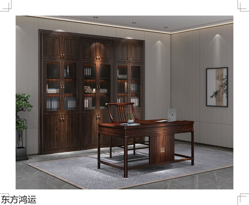 盧西彼海·東方鴻運 國潮新中式黑檀烏金木家具