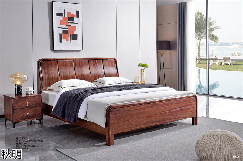 秋明烏金木套房家具