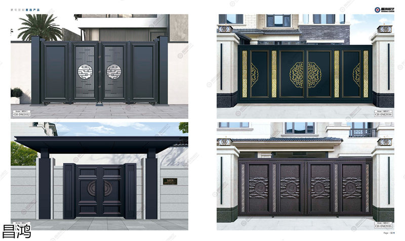 昌鴻鋁藝別墅庭院大門、陽臺護欄、鋅鋼欄桿、樓梯扶手