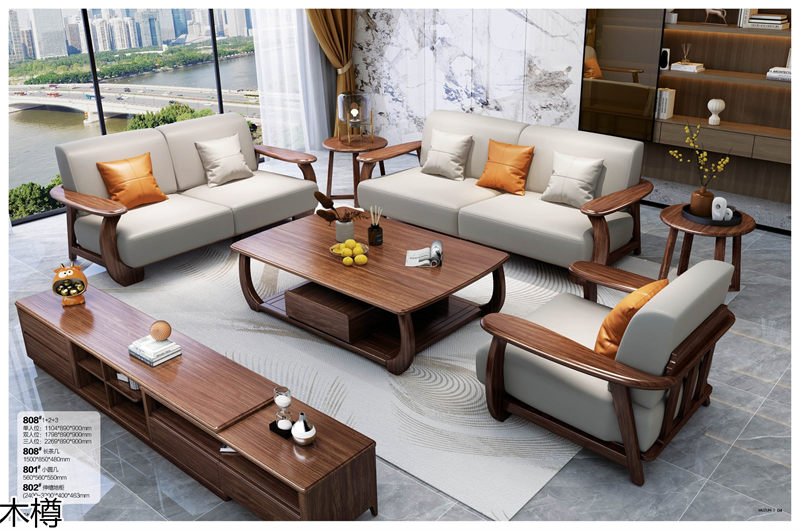 木樽極簡(jiǎn)輕奢烏金木家具